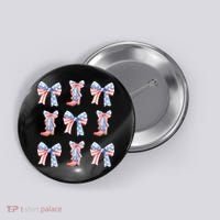 July 4th Coquette Bow America Retro Button thumb 0