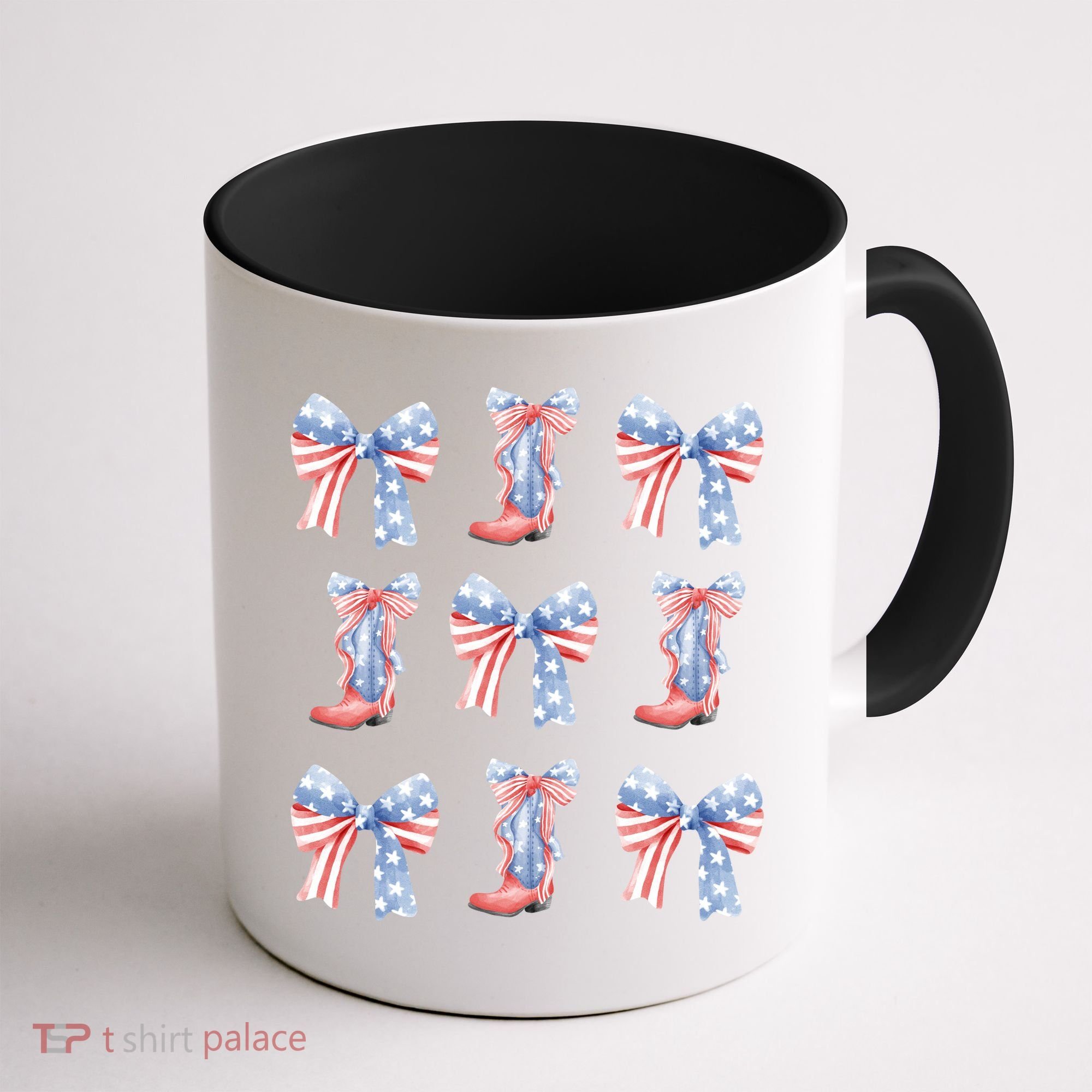 July 4th Coquette Bow America Retro Coffee Mug