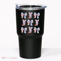 July 4th Coquette Bow America Retro Tumbler thumb 0