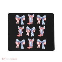 July 4th Coquette Bow America Retro Mousepad thumb 0