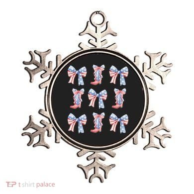 July 4th Coquette Bow America Retro Ornament