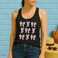 July 4th Coquette Bow America Retro Women's Tank Top thumb 2