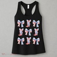 July 4th Coquette Bow America Retro Women's Tank Top thumb 3