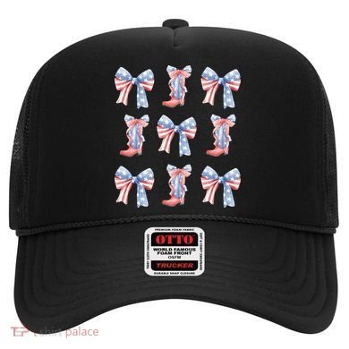 July 4th Coquette Bow America Retro Hat