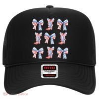 July 4th Coquette Bow America Retro Hat thumb 0