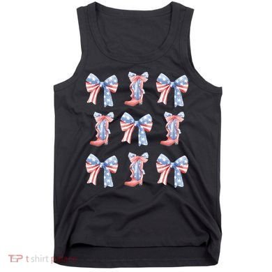 July 4th Coquette Bow America Retro Tank Top