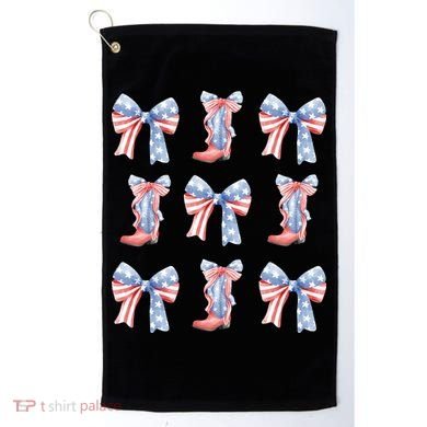 July 4th Coquette Bow America Retro Golf Towel