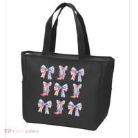 July 4th Coquette Bow America Retro Tote Bag thumb 3