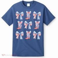 July 4th Coquette Bow America Retro T-Shirt thumb 0