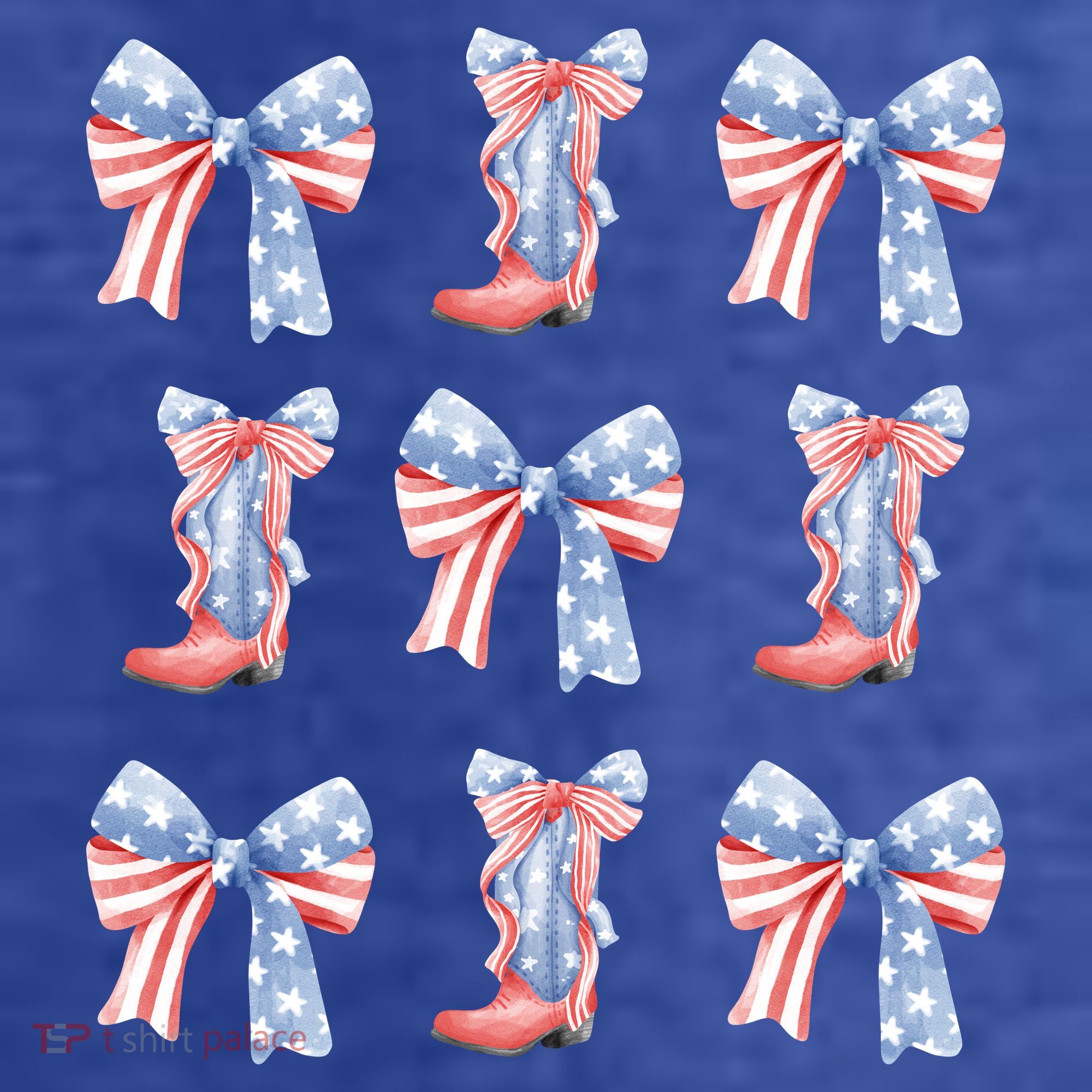 July 4th Coquette Bow America Retro T-Shirt