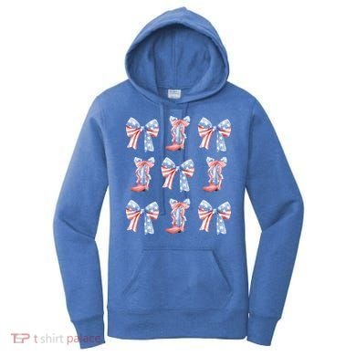 July 4th Coquette Bow America Retro Women's Hoodie