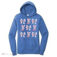 July 4th Coquette Bow America Retro Women's Hoodie thumb 0
