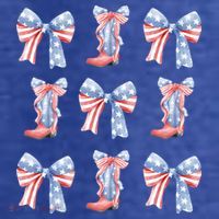 July 4th Coquette Bow America Retro Women's Hoodie thumb 2