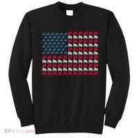 July 4th Tractor Arrange A Usa Flag Independence Day Tractor Sweatshirt thumb 0