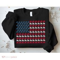 July 4th Tractor Arrange A Usa Flag Independence Day Tractor Sweatshirt thumb 2