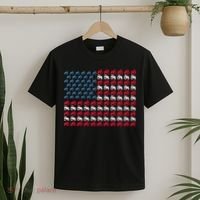 July 4th Tractor Arrange A Usa Flag Independence Day Tractor T-Shirt thumb 2
