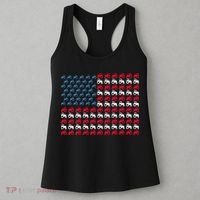 July 4th Tractor Arrange A Usa Flag Independence Day Tractor Women's Tank Top thumb 3