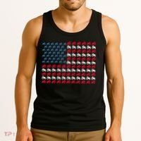 July 4th Tractor Arrange A Usa Flag Independence Day Tractor Tank Top thumb 3