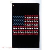 July 4th Tractor Arrange A Usa Flag Independence Day Tractor Golf Towel thumb 0