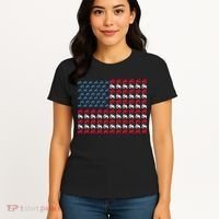 July 4th Tractor Arrange A Usa Flag Independence Day Tractor Women's T-Shirt thumb 4