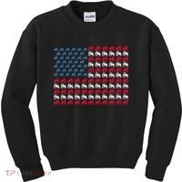 July 4th Tractor Arrange A Usa Flag Independence Day Tractor Kids Sweatshirt thumb 0