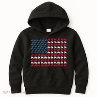 July 4th Tractor Arrange A Usa Flag Independence Day Tractor Kids Hoodie thumb 0