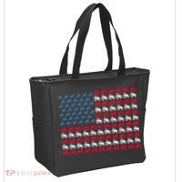 July 4th Tractor Arrange A Usa Flag Independence Day Tractor Tote Bag thumb 2