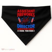 July 4th Usa Independence Day Assistant Fireworks Director Gift USA-Made Doggie Bandana thumb 0