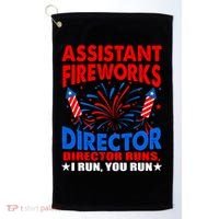 July 4th Usa Independence Day Assistant Fireworks Director Gift Golf Towel thumb 0