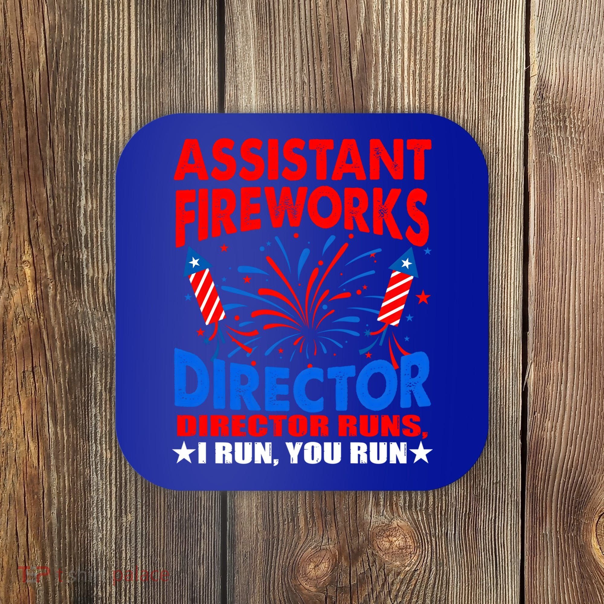 July 4th Usa Independence Day Assistant Fireworks Director Gift Coaster