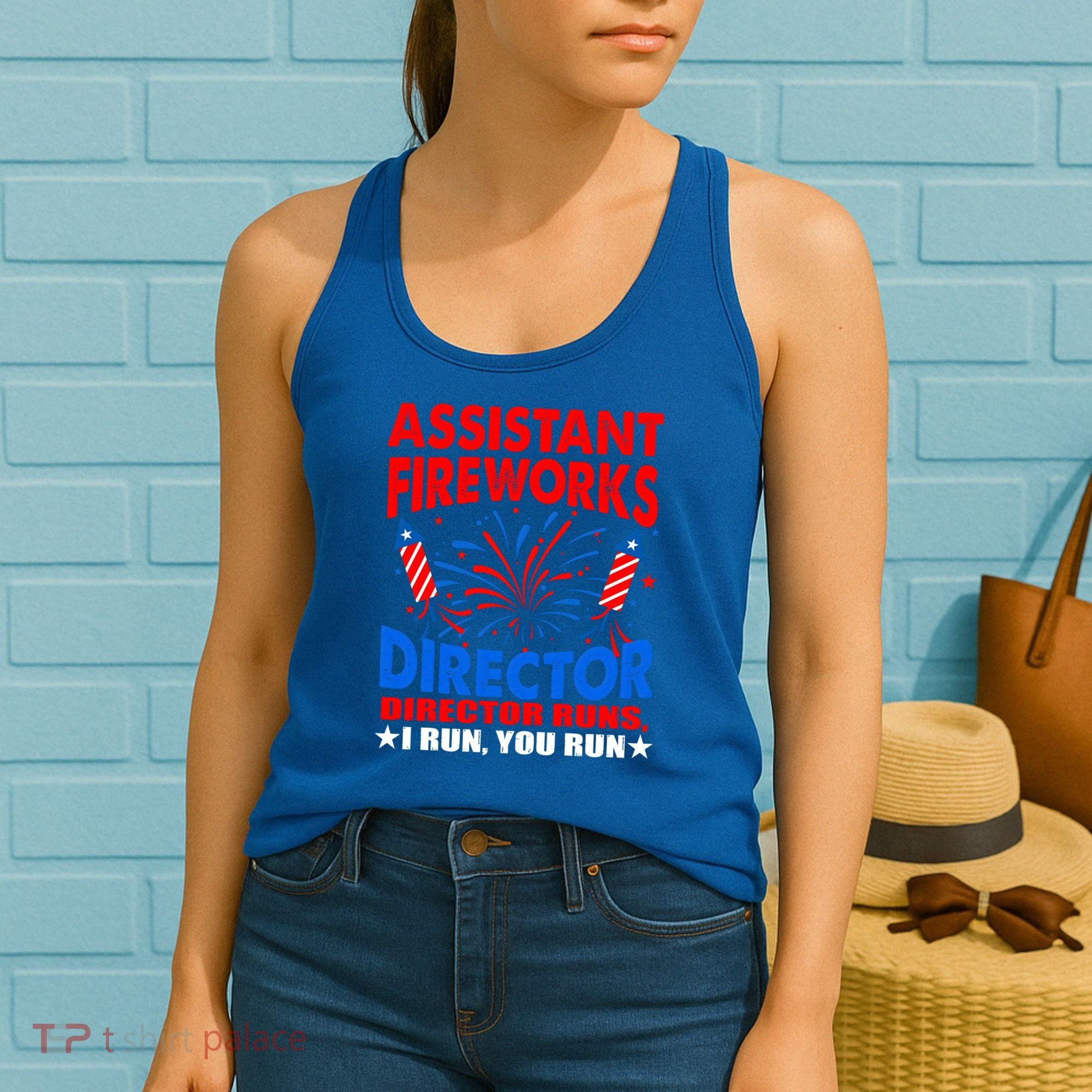 July 4th Usa Independence Day Assistant Fireworks Director Gift Women's Tank Top