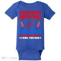 July 4th Usa Independence Day Assistant Fireworks Director Gift Baby Bodysuit thumb 0