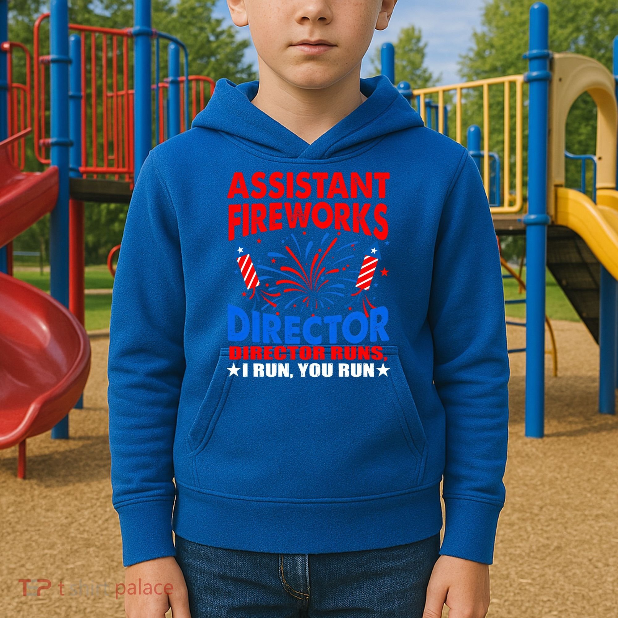 July 4th Usa Independence Day Assistant Fireworks Director Gift Kids Hoodie