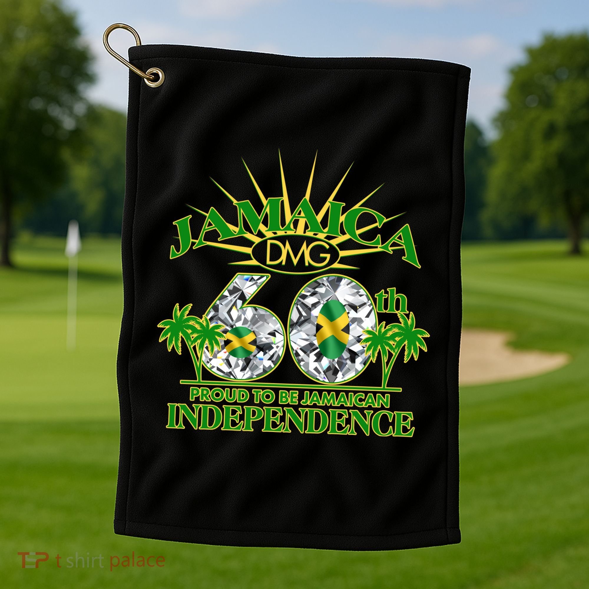 Jamaica 60th Independence Proud To Be Jamaican Golf Towel