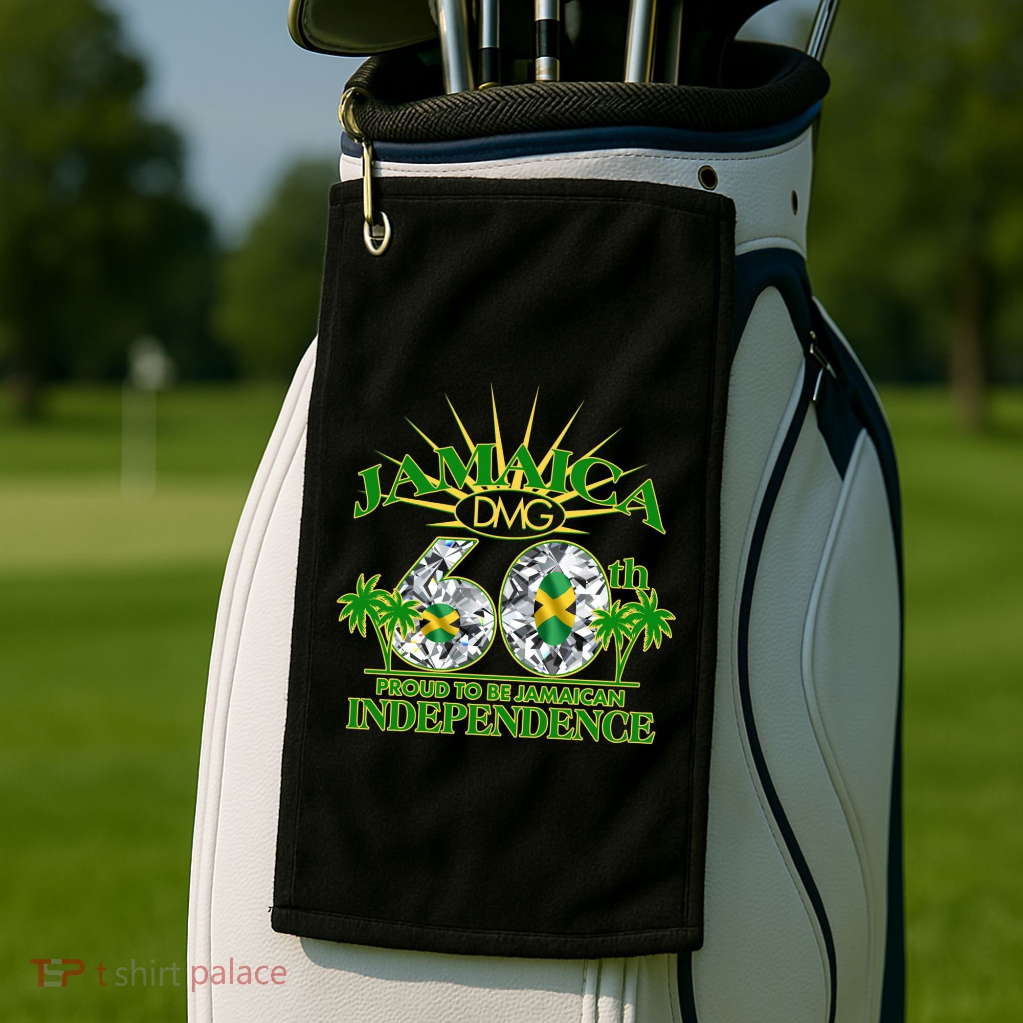 Jamaica 60th Independence Proud To Be Jamaican Golf Towel
