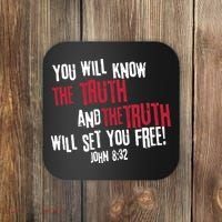 John 8:32 The Truth Will Set You Free Coaster thumb 0