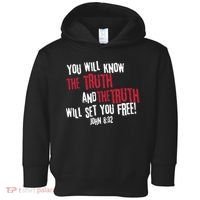 John 8:32 The Truth Will Set You Free Toddler Hoodie thumb 0