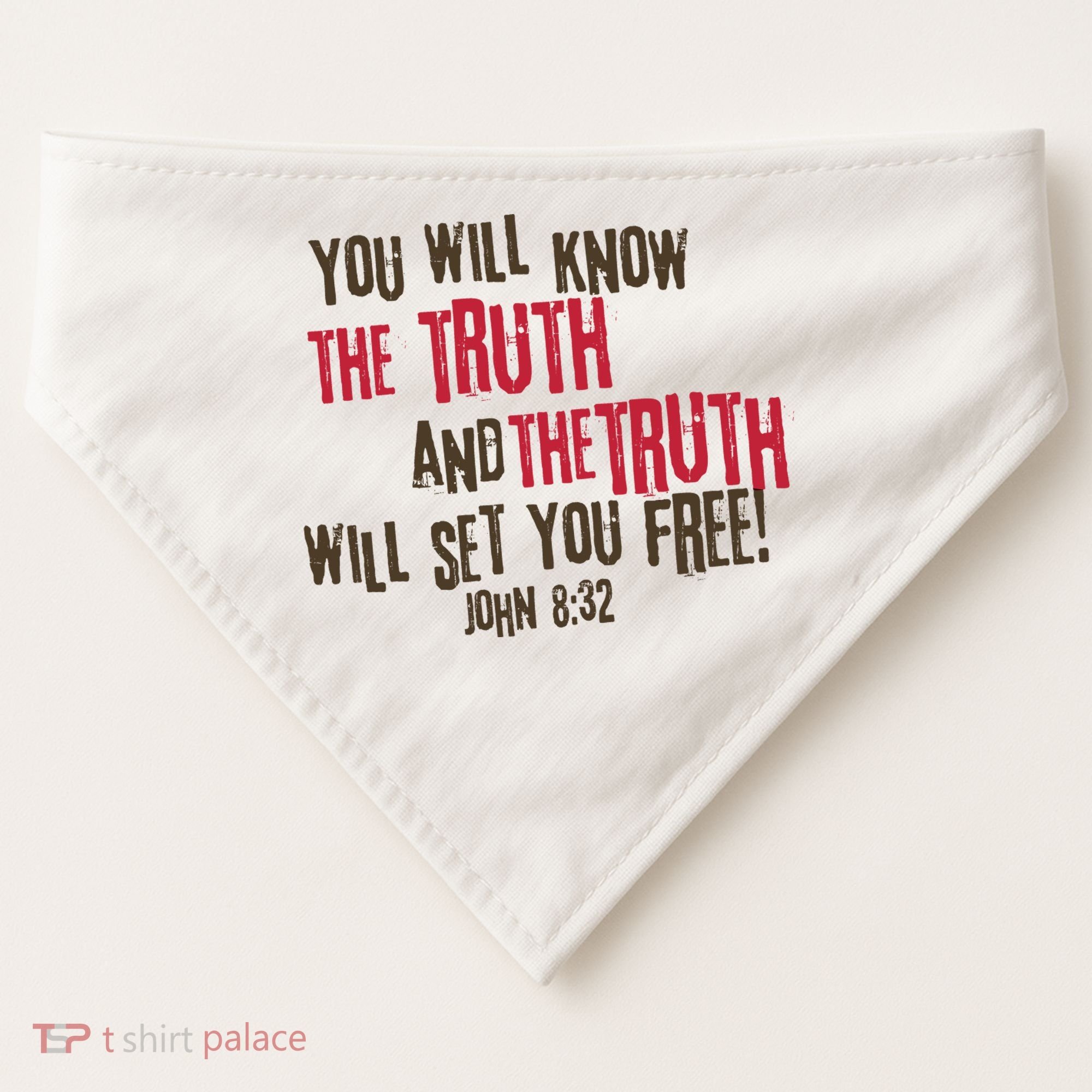 John 8:32 The Truth Will Set You Free USA-Made Doggie Bandana