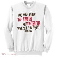 John 8:32 The Truth Will Set You Free Sweatshirt thumb 0