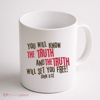 John 8:32 The Truth Will Set You Free Coffee Mug back