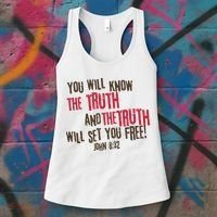 John 8:32 The Truth Will Set You Free Women's Tank Top thumb 3
