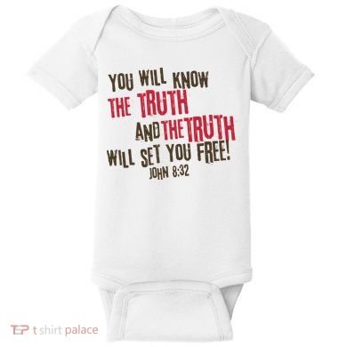 John 8:32 The Truth Will Set You Free Baby Bodysuit