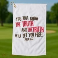 John 8:32 The Truth Will Set You Free Golf Towel thumb 1