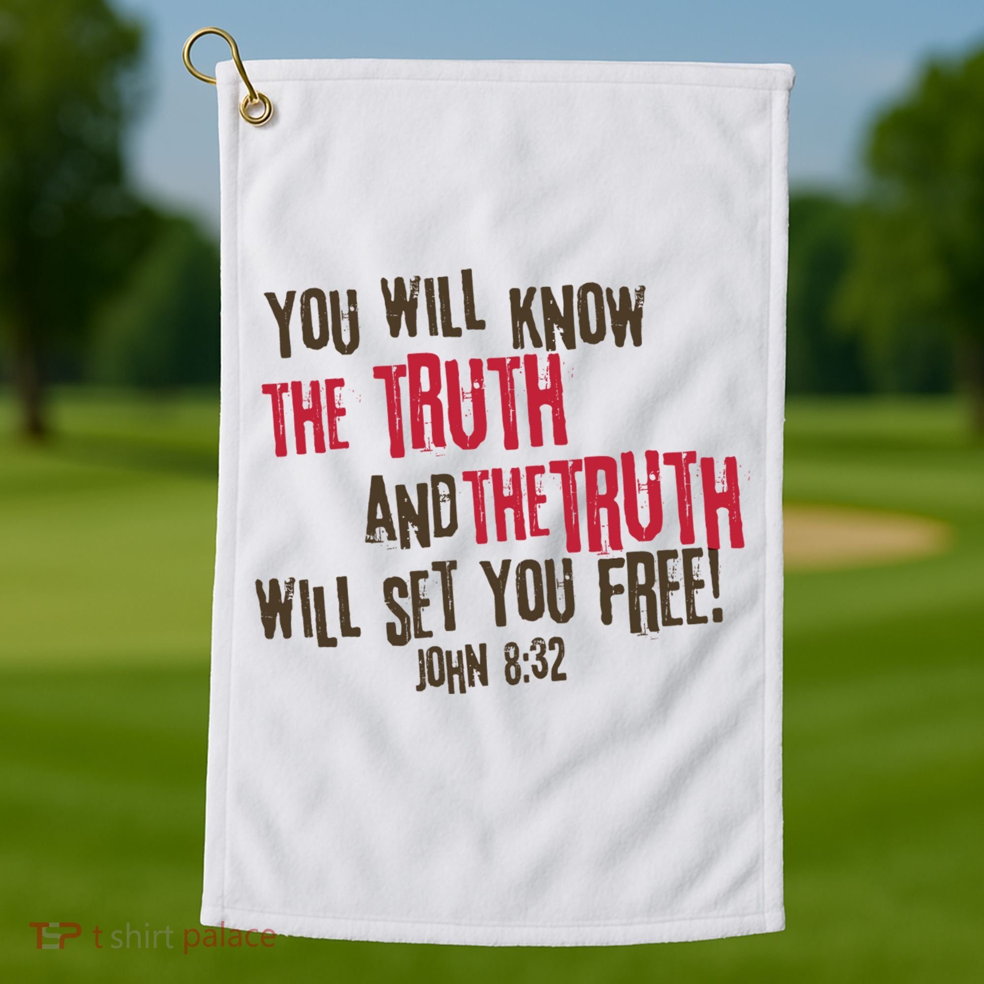 John 8:32 The Truth Will Set You Free Golf Towel