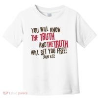 John 8:32 The Truth Will Set You Free Toddler T-Shirt thumb 0