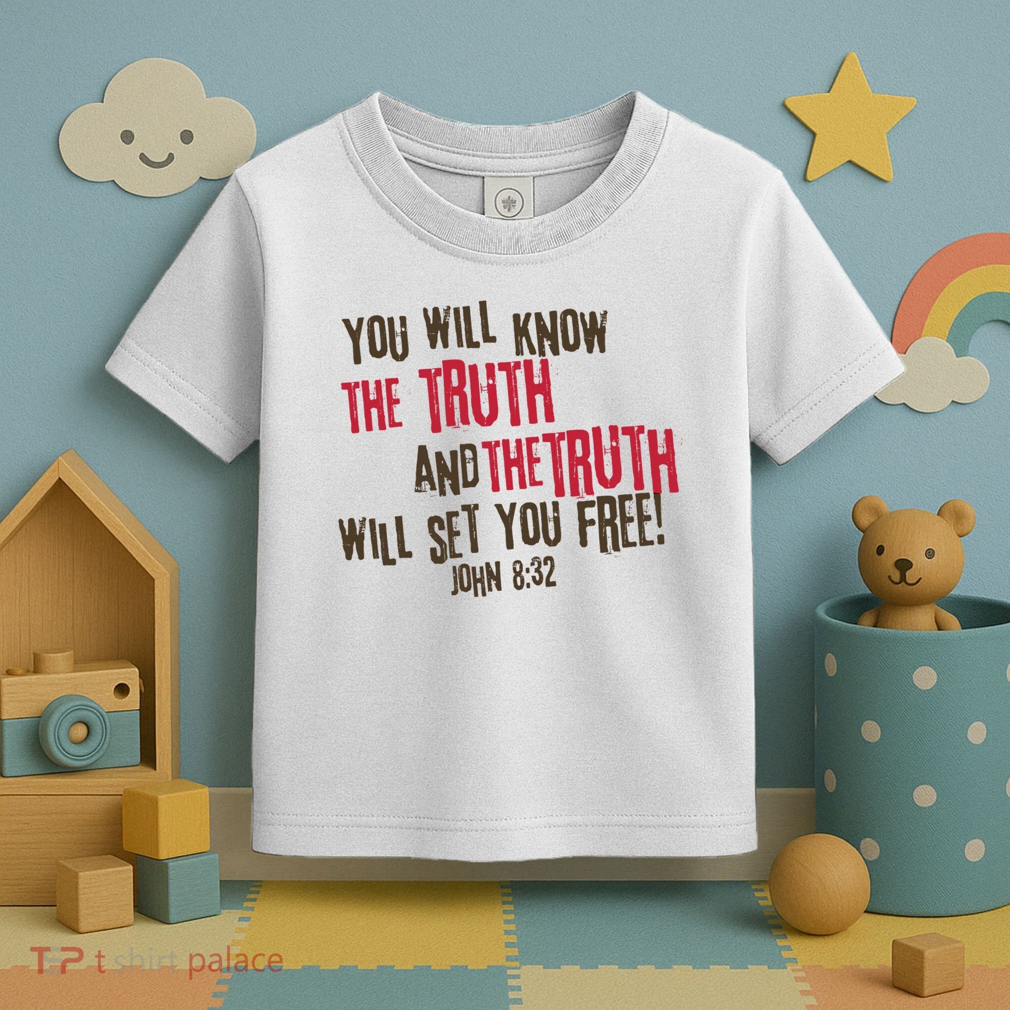 John 8:32 The Truth Will Set You Free Toddler T-Shirt