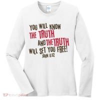 John 8:32 The Truth Will Set You Free Women's Long Sleeve Shirt thumb 0