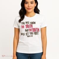 John 8:32 The Truth Will Set You Free Women's T-Shirt thumb 4