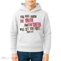 John 8:32 The Truth Will Set You Free Kids Hoodie thumb 4