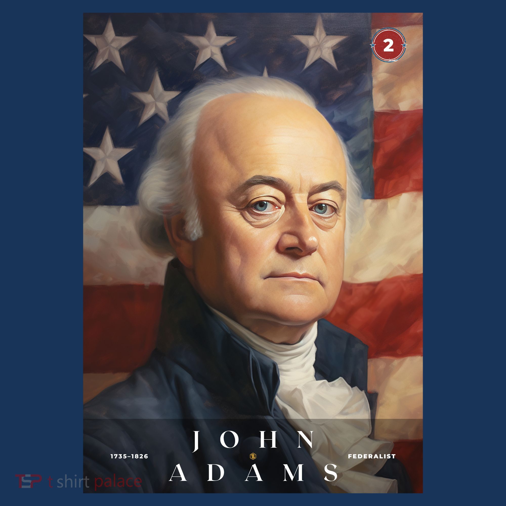 John Adams 2nd President Of The United States Portrait Women's Hoodie